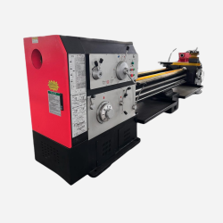 CW6163 heavy duty horizontal lathe with 105mm spindle bore and wide bed structure