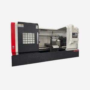 CK61125 flat bed CNC lathe machine 50"x80" for heavy duty turning
