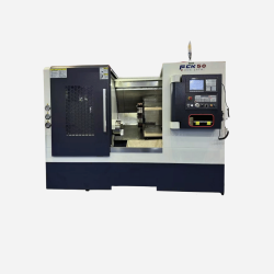 FCK40 slant bed CNC lathe with 8 station hydraulic turret and Fanuc system