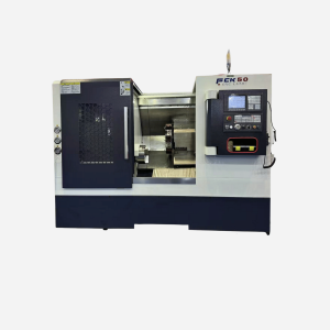 FCK50 slant bed CNC lathe with 10 inch hydraulic chuck and GSK CNC system