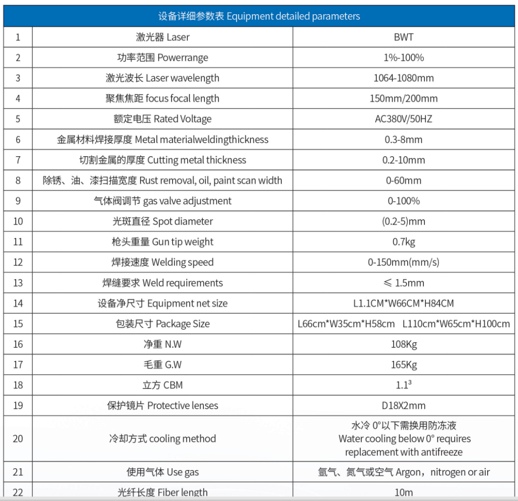 3000W handheld laser welding machine with welding, cleaning, and rust removal functions