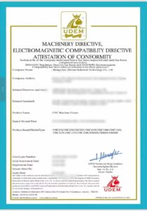 CE certificate of CNC Machining Center of ZCIT