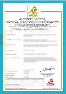 CE certificate for Lathe Machine of ZCIT